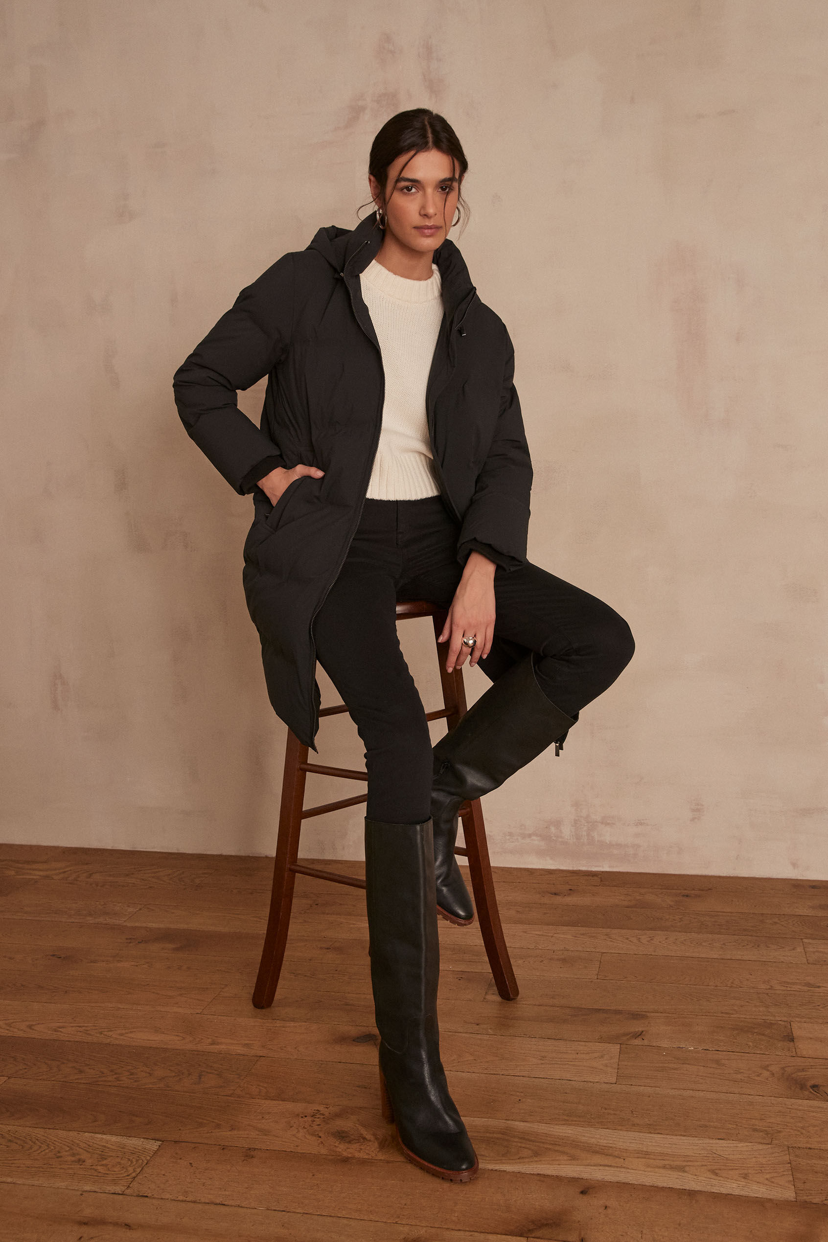 Doudoune femme Maison 123: doudoune longue, courte, doudoune noire femme  chic (fourrure, capuche)